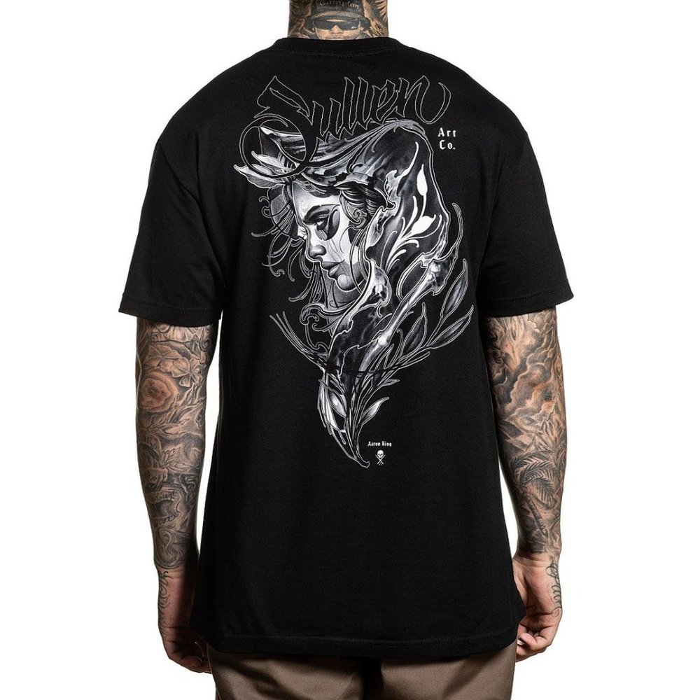 Sullen Clothing Kings Tee Sz M Black Tattoo Art